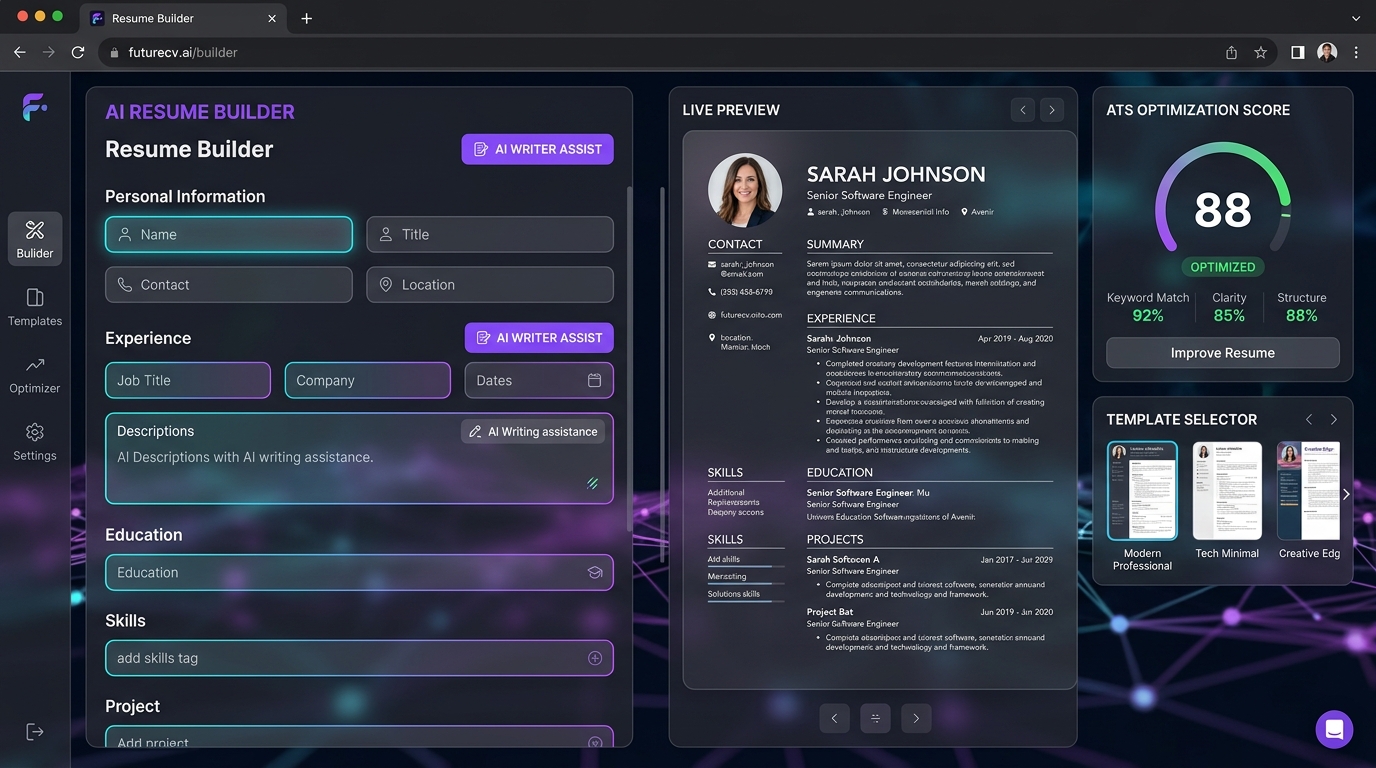 Smart CV & Resume Generator UI